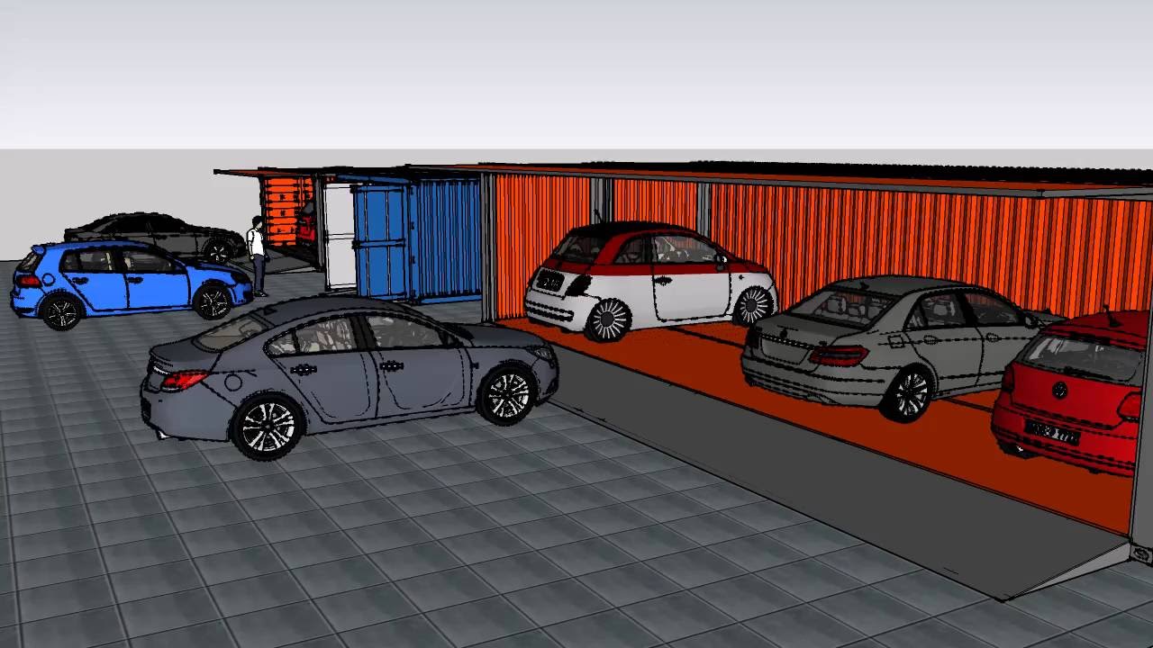 Container modificati  box auto  carport parcheggio auto