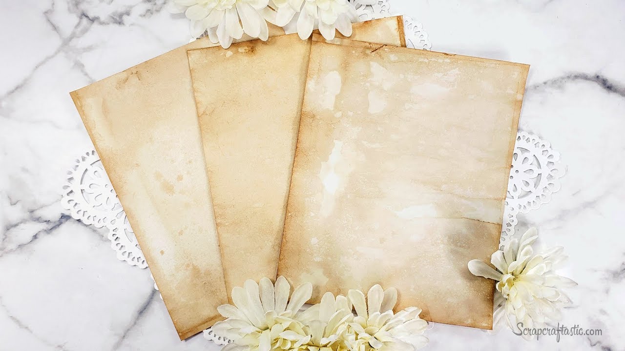 HOW TO MAKE PAPER LOOK OLD Tea Dye Stain Papers | VINTAGE Look Papers & JOURNAL PAGES