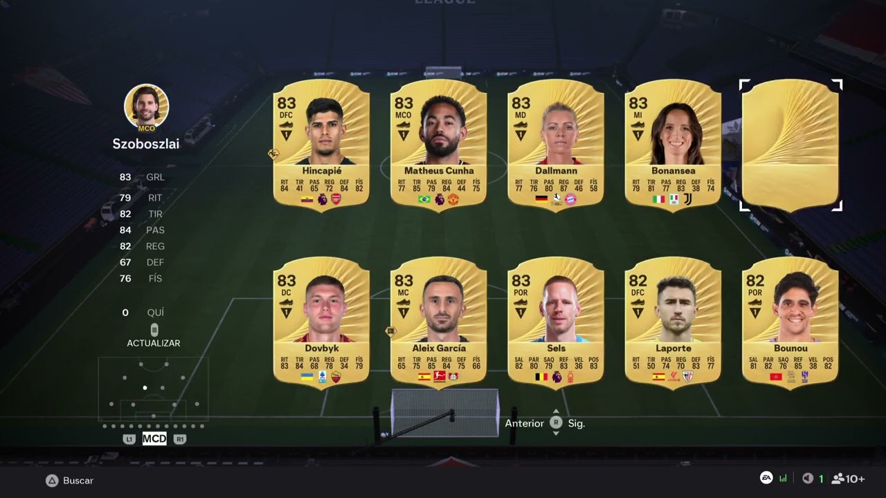 Recompensas fut champions cuenta principal con los Future Stars equipo 2.