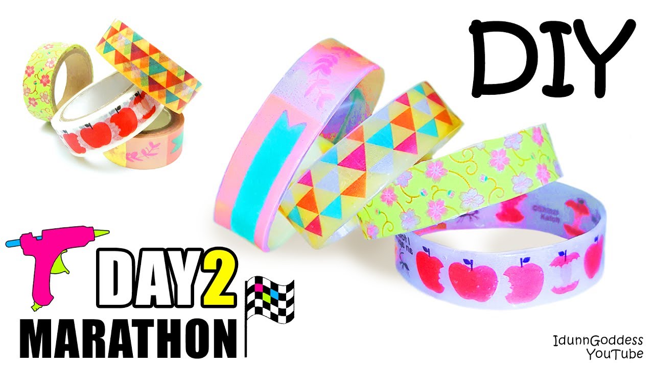 DIY Bracelets Out Of Hot Glue And Washi Tape - DAY 2 of 7-Day Marathon Of Glue Gun DIYs