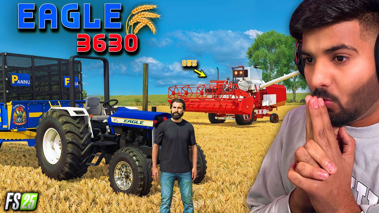 Wheat Harvesting 🦖 Eagle 3630 🦅  | FS25 | Happy Goldsmith