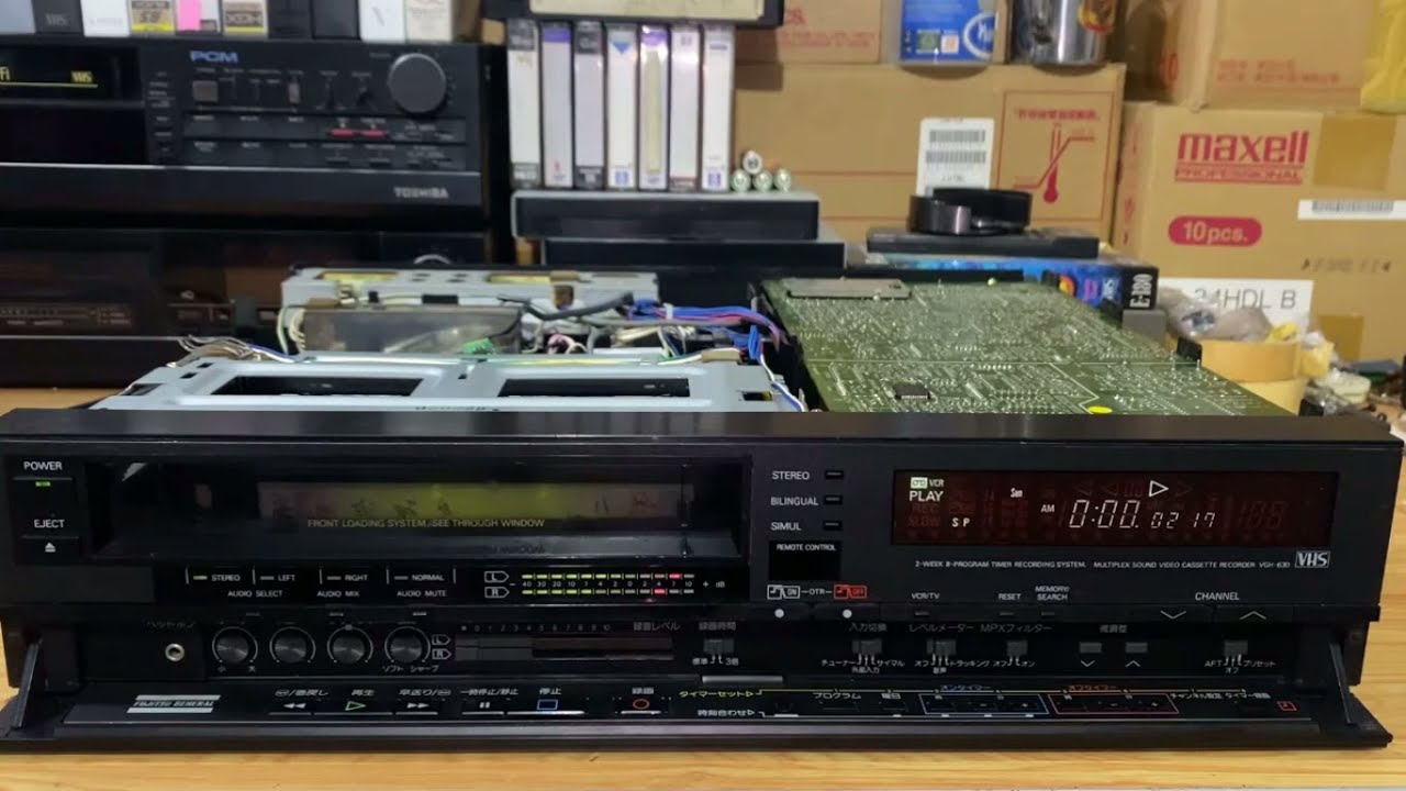 Винтажный цифровой Hi-Fi видеомагнитофон Fujitsu General VGH-630