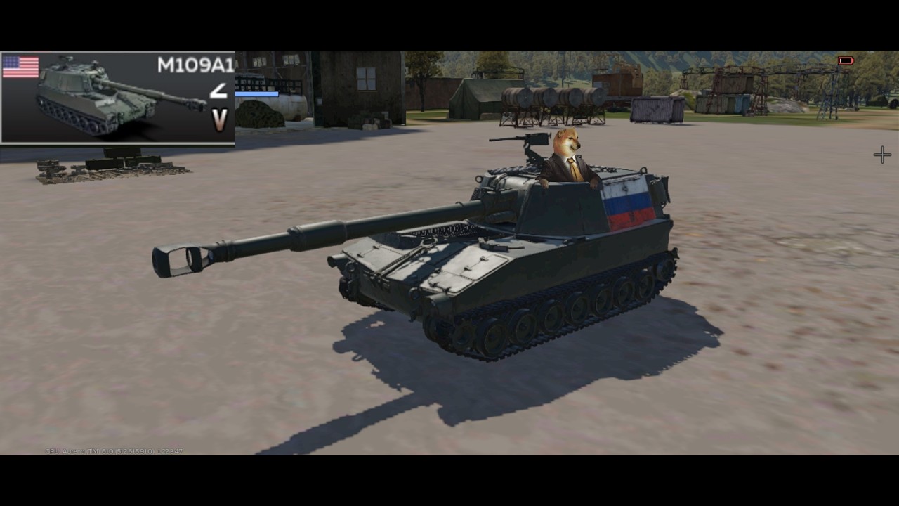 vuelva mente jugando solamente con el  M109A1 en war thunder mobile memes
