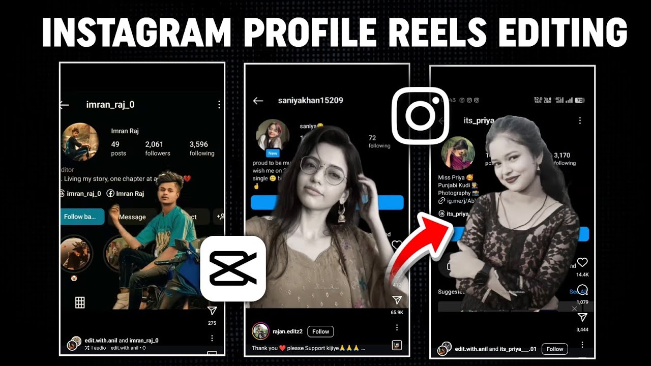 Trending Instagram Profile Video Editing In Capcut | Instagram Profile Reels Video Editing In Capcut