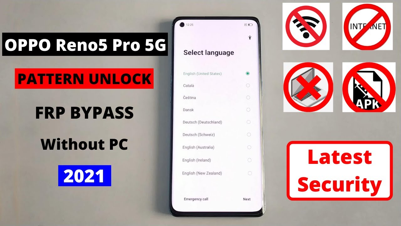 OPPO Reno5 Pro 5G FRP Bypass Pattern Unlock Without PC 100% in Hindi | Latest Method 2121 |