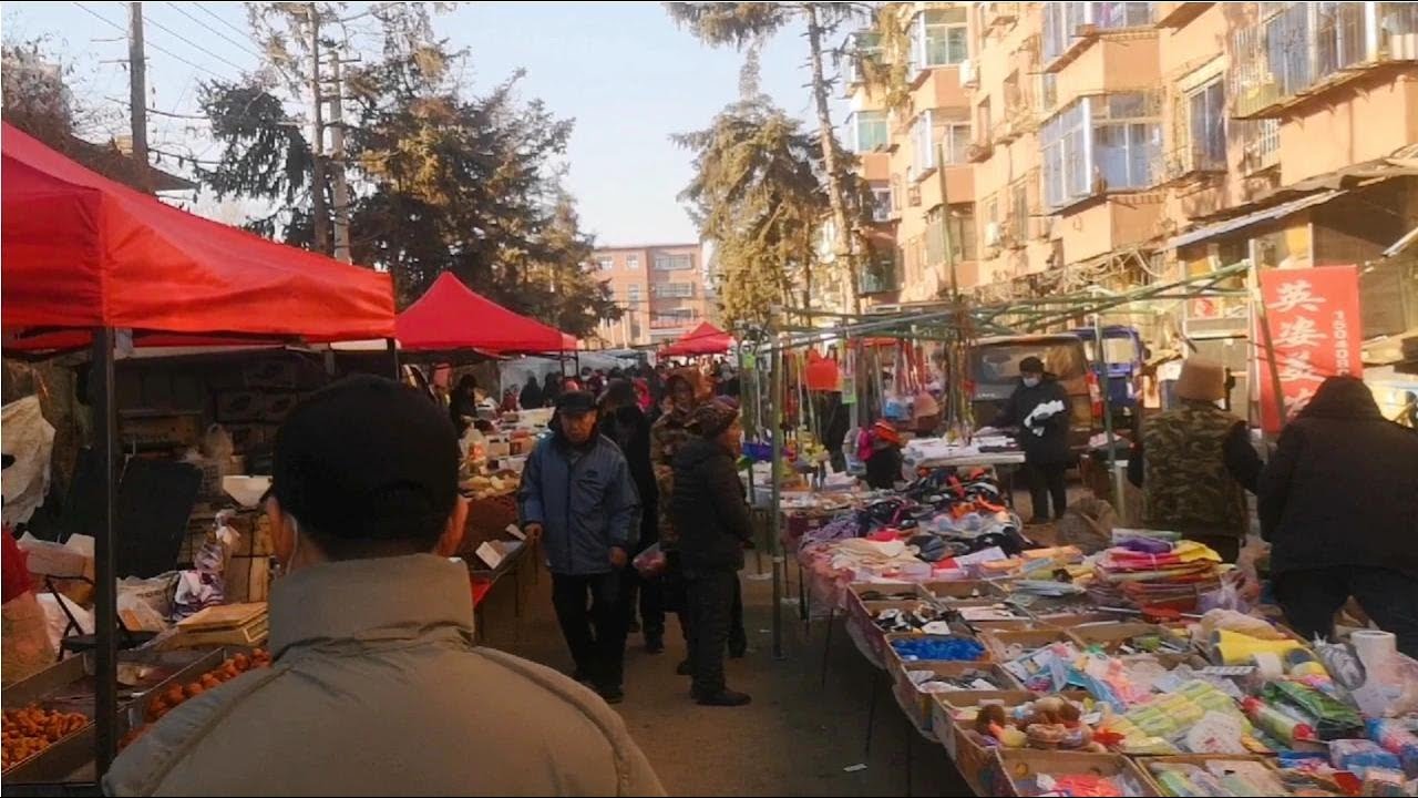 辽宁抚顺赶大集是特色传统生活模式，苹果五毛一斤飞蟹五块真便宜