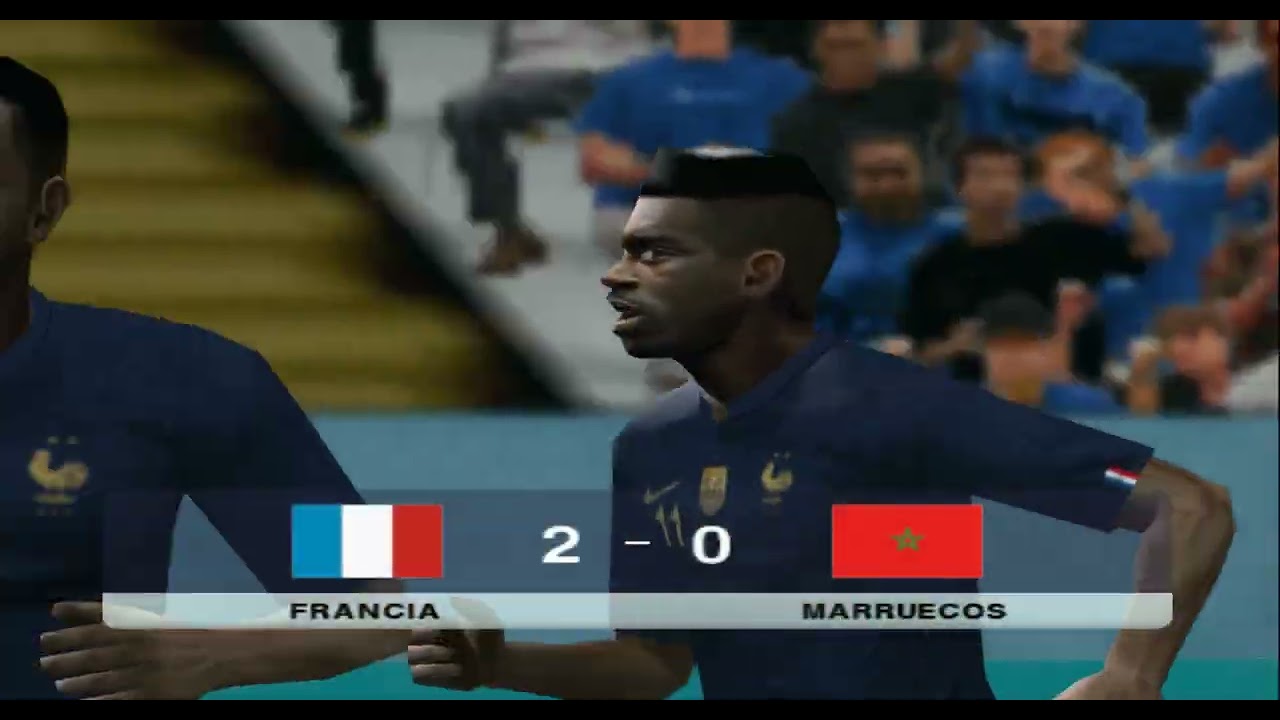 PES 2023 (PS2) France vs Morocco - World Cup 2022 (Semi-final)