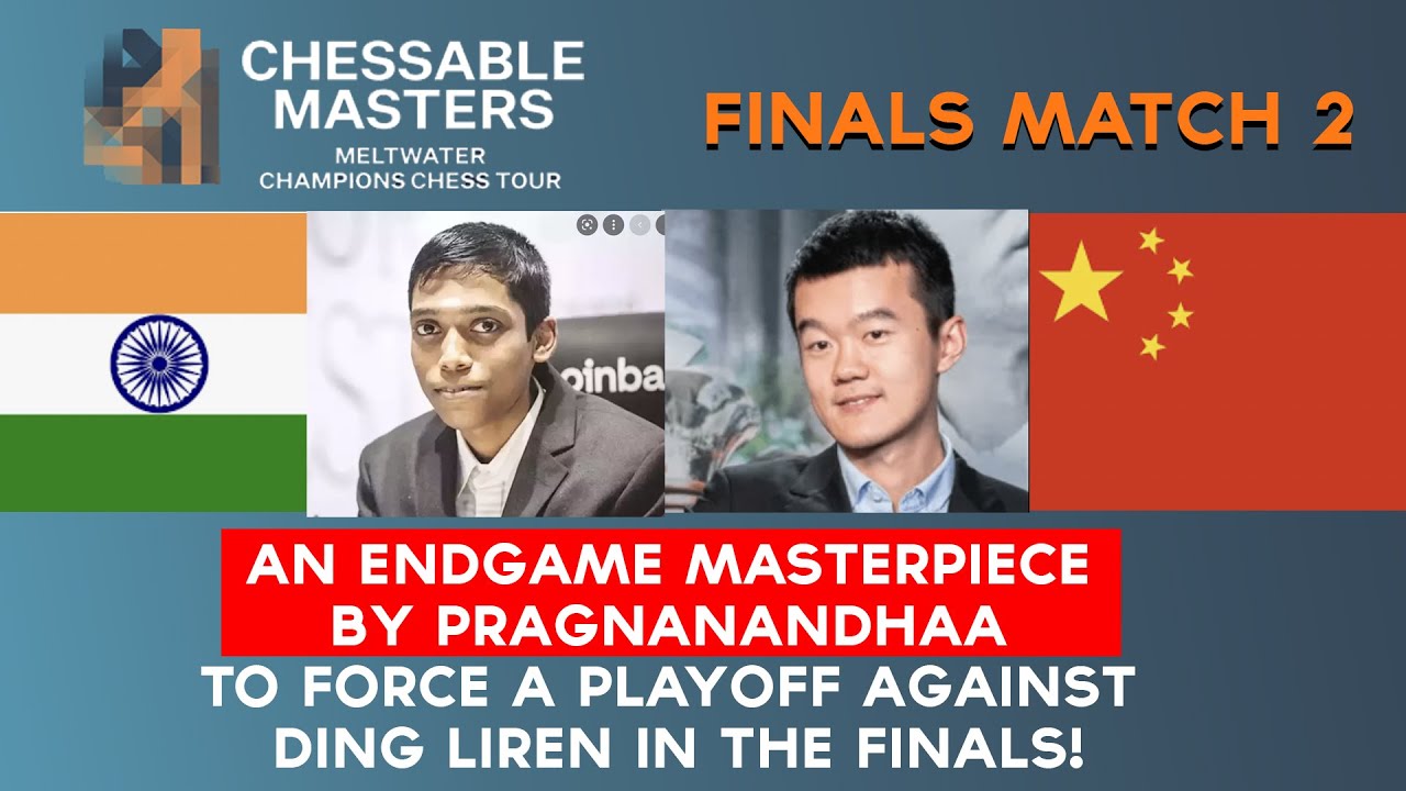 An endgame masterpiece by Pragnanandhaa to force a playoff against Ding Liren in the Finals!
