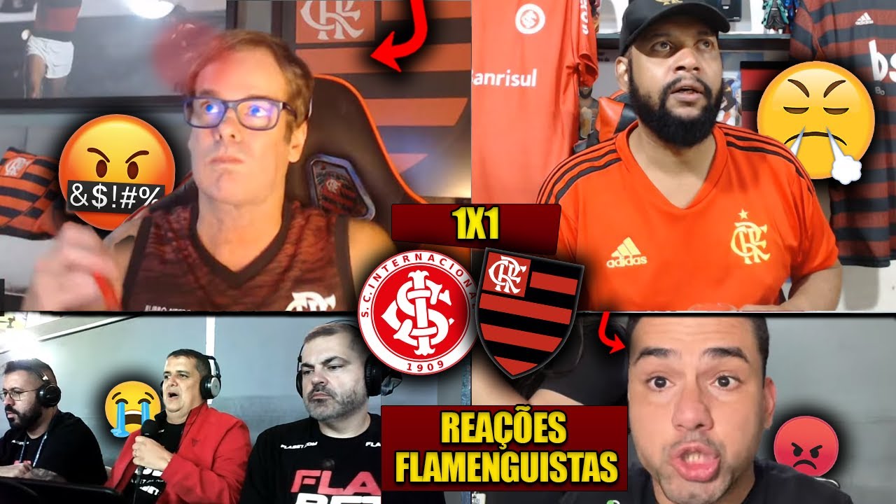 REAÇÕES dos FLAMENGUISTAS FURIOSOS com o EMPATE - INTERNACIONAL 1X1 FLAMENGO [REACT BRASILEIRÃO]