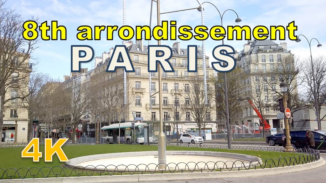 Walking in Paris - Avenue Franklin-D.-Roosevelt to Saint Augustin [UHD]