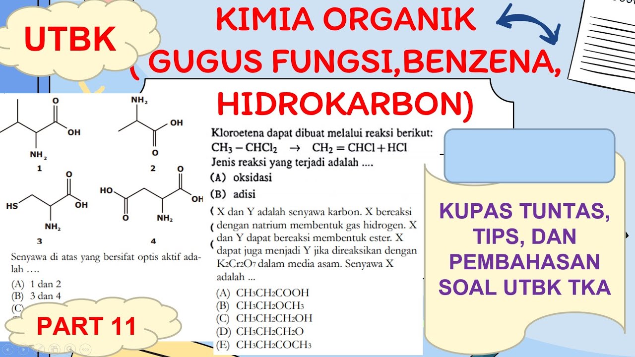 #11 Kimia Organik (Gugus Fungsi, Benzena, Hidrokarbon) - Pembahasan Soal Persiapan UTBK 2021 KIMIA