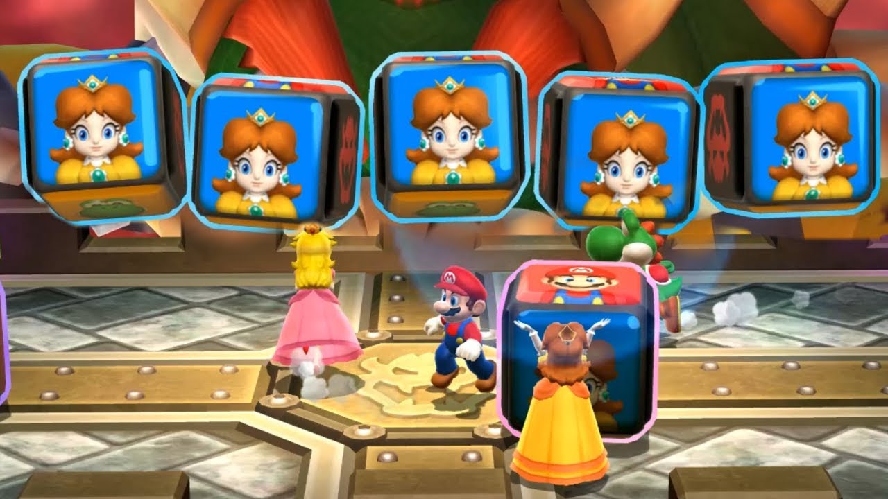 Mario Party 9 Boss Rush - Daisy vs Mario vs Peach vs Yoshi| Cartoons Mee