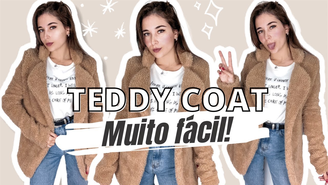 DIY - TEDDY COAT | tutorial de casaco de pele (sem máquina de costura)