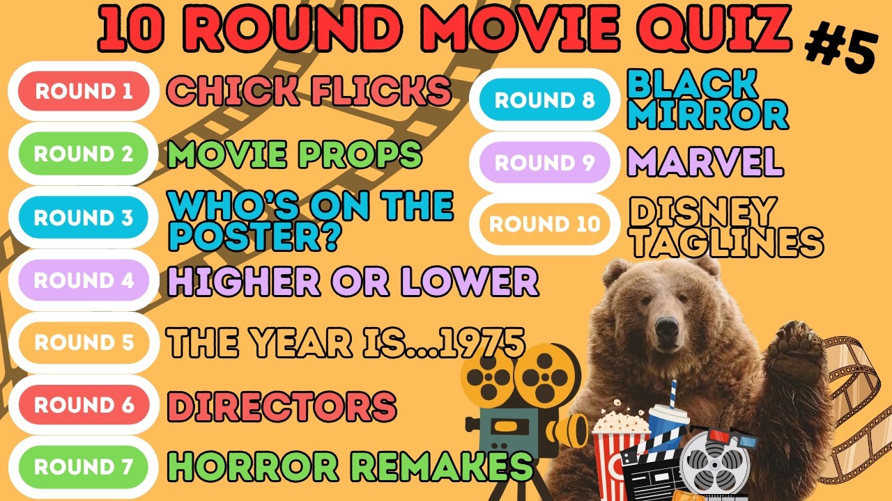 10 Round Movie Quiz | Chick Flicks, Props, Posters, Higher or Lower, 1975, Directors & More (5)