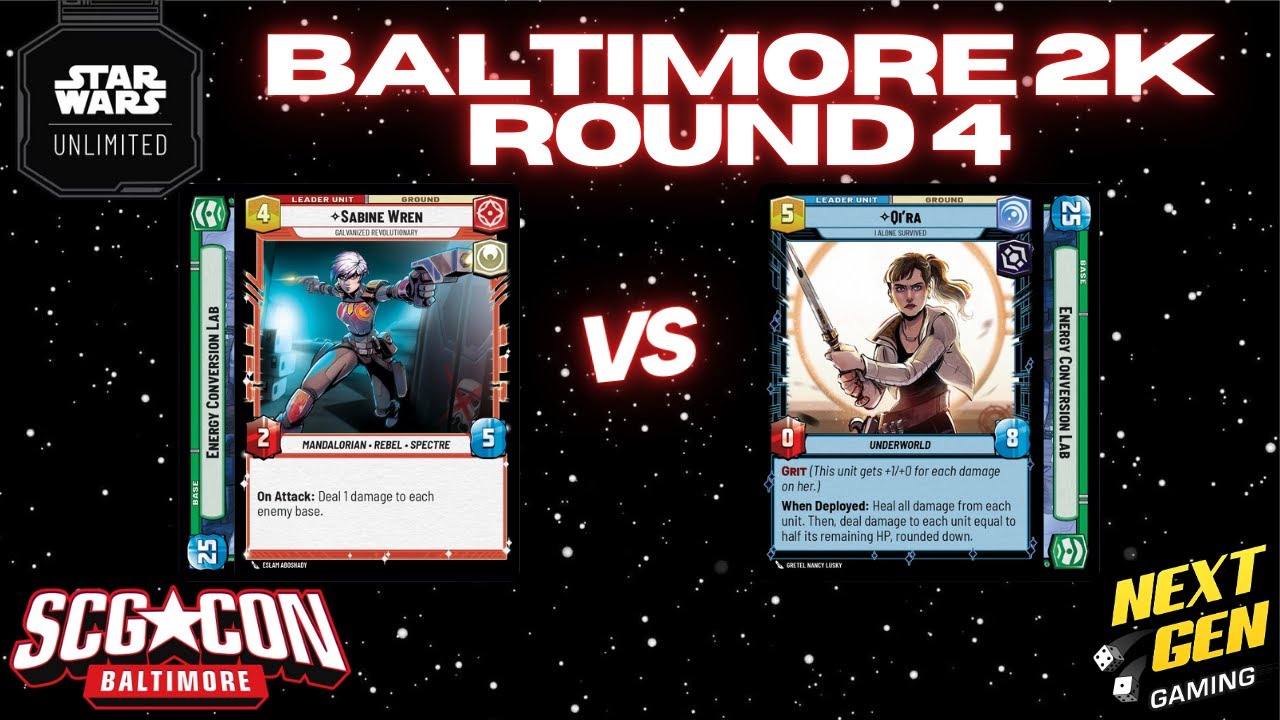 Star Wars Unlimited 2K Round 4 | Sabine Green vs Qi'ra Green | SCG CON Baltimore