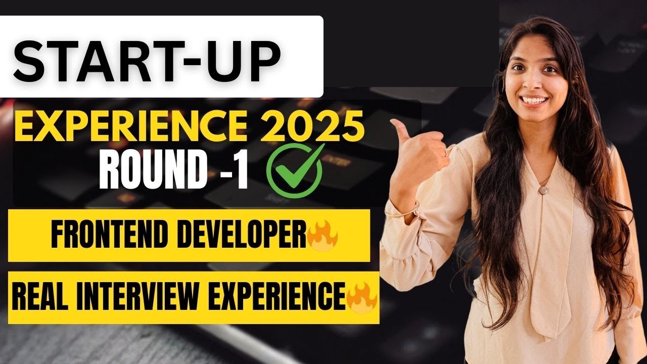 🤯 My Startup Interview 2025 | Real Questions Asked in Round-1