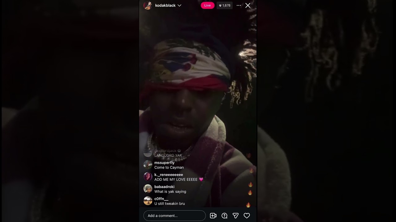KodakBlack Instagram Live 01/21/2026