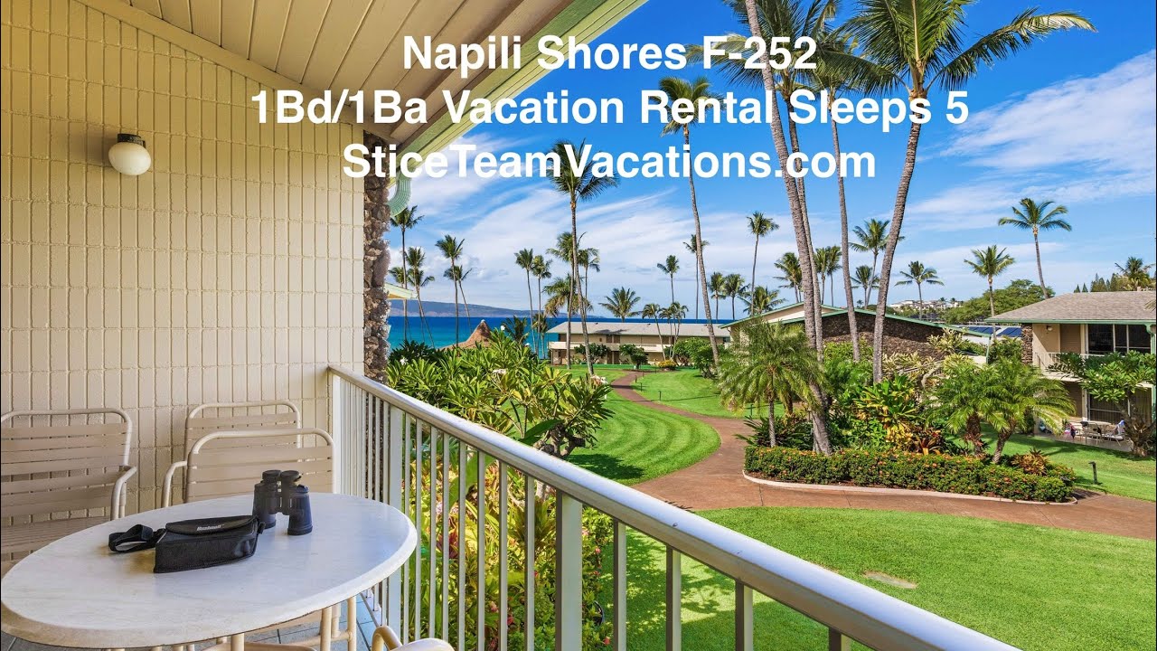 Napili Shores F-252 Ocean View Vacation Rental Sleeps Five Short Walking Distance to Napili Bay
