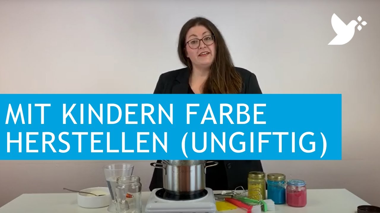 Fr&uuml;hkindliche Kulturelle Bildung zu Hause: Ungiftige Farbe selbst kochen