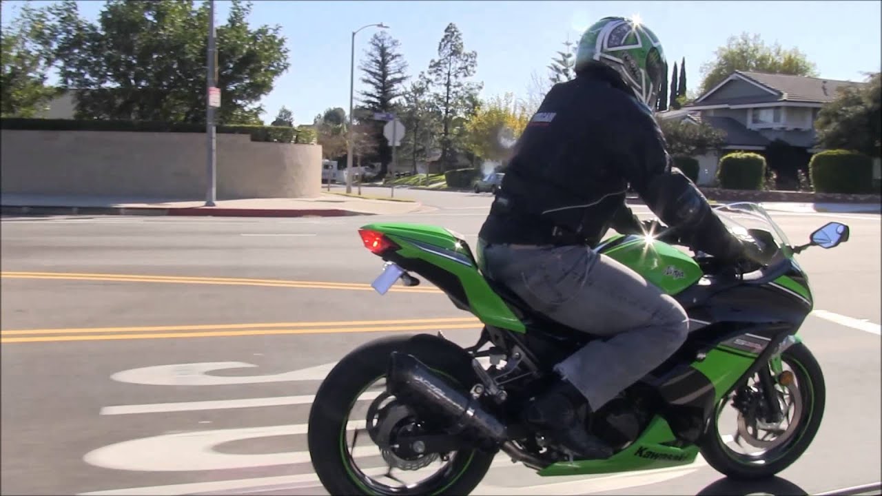 BEST Beginner Sport Bike Motorcycle 2013 Kawasaki Ninja 300 Street Ride Two Brothers Exhaust Sound