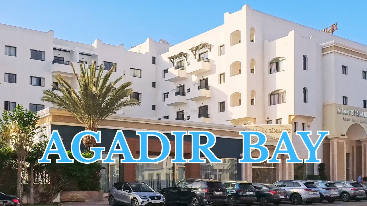 AGADIR BAY & FOUNTY: a Changing Skyline 🏗️  | Windy Walk with Natural Sounds [4].