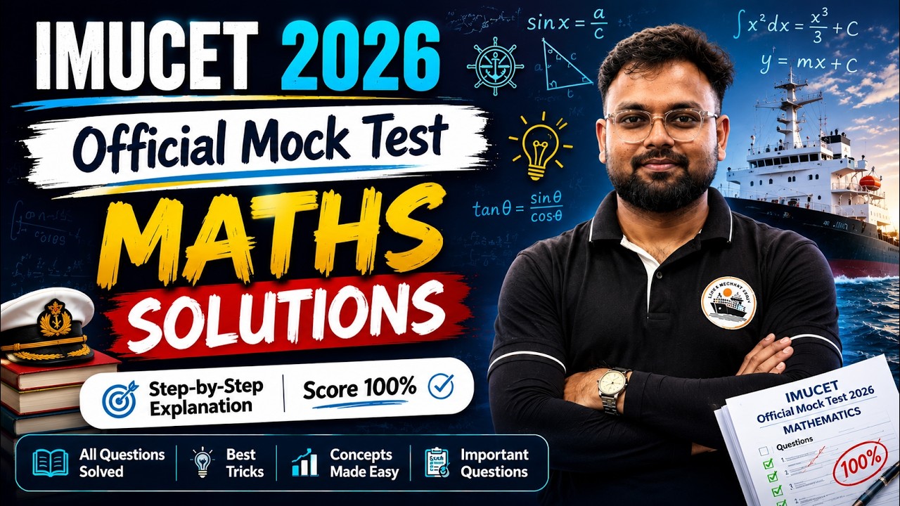 This IMUCET 2026 Mock Test Will Prepare You | Full Paper Solved #merchantnavy #imucet #mocktest