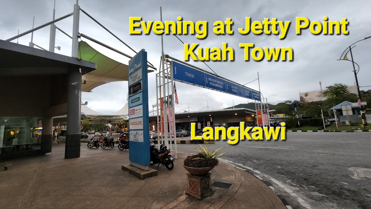 Jetty Point Kuah Langkawi Evening Sunset and Eagle's Square Dataran Lang Menara MAHA Tower View