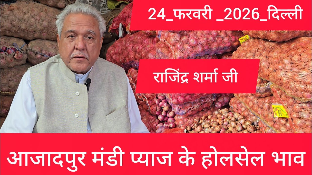 24 February 2026 दिल्ली 🧅प्याज के होलसेल भाव azadpur delhi mandi onion market price #onionmarket