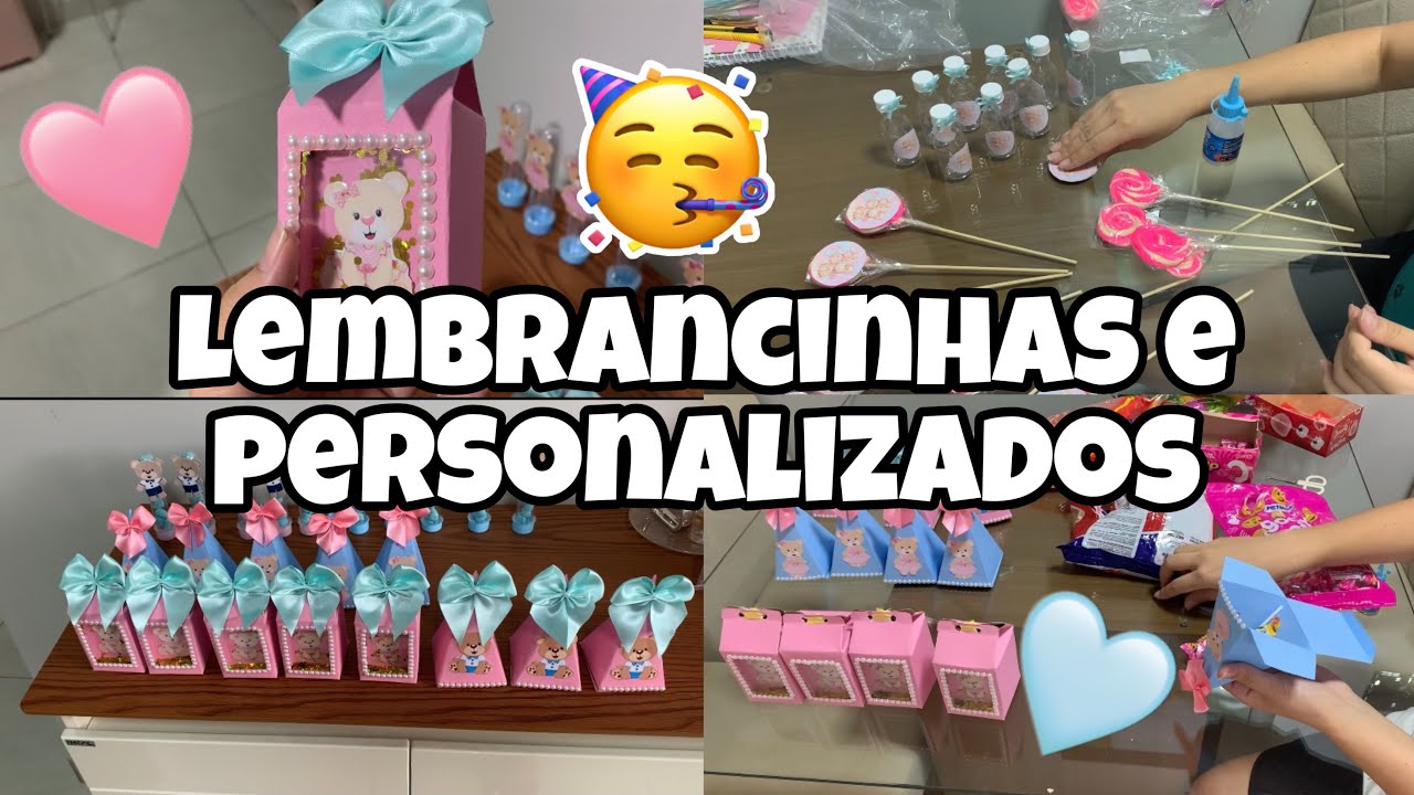 ENCHENDO AS LEMBRANCINHAS E PERSONALIZADOS PARA O CHÁ REVELAÇÃO, ESTÁ TUDO PRONTO 💗💙