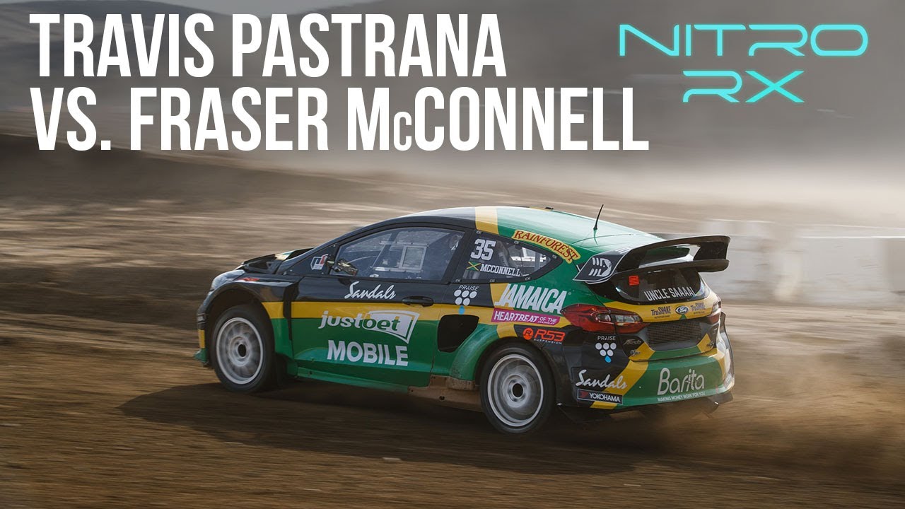 Travis Pastrana vs. Fraser McConnell | Nitro Rallycross Battle Bracket Round 4 Day 1