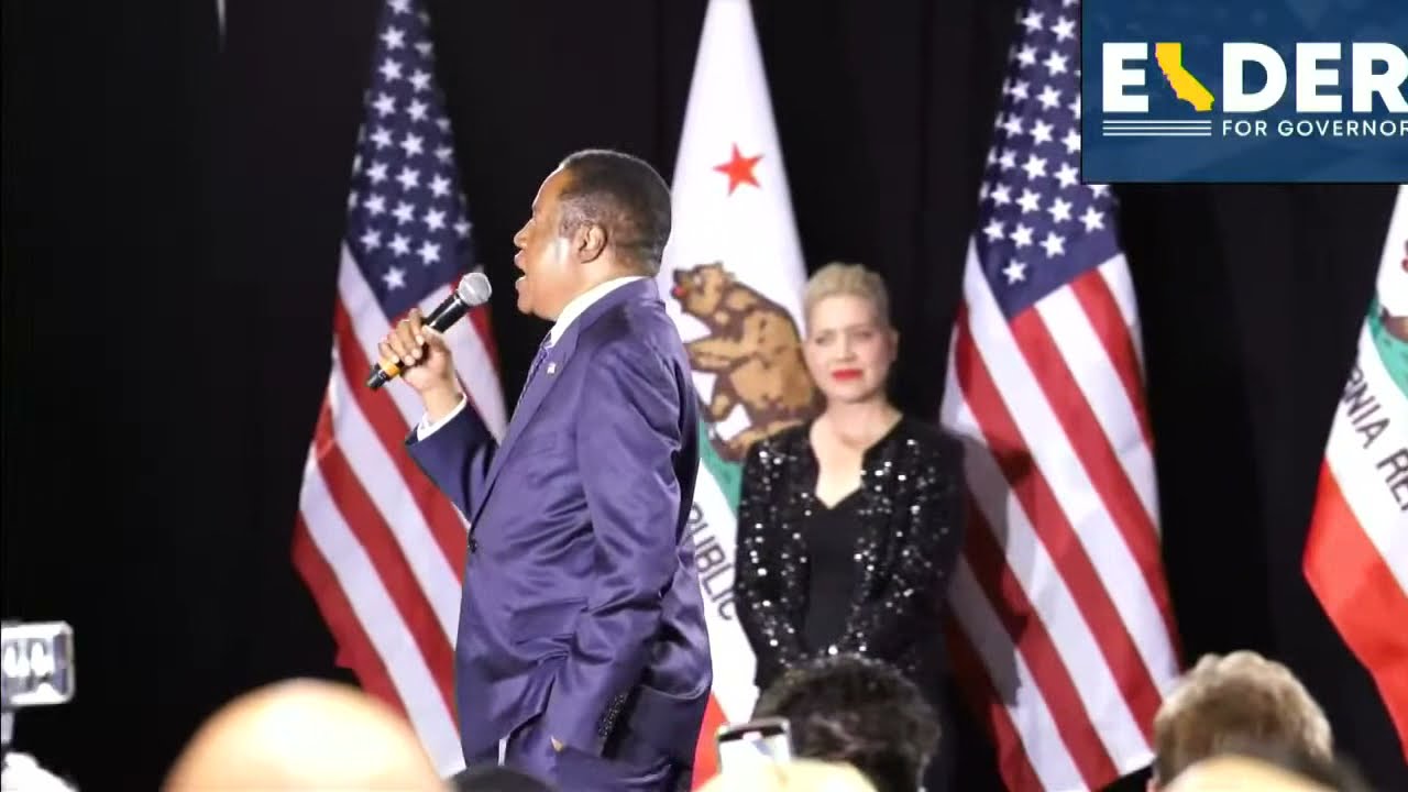 Larry Elder gives speech after Recall Election fails to remove Gov. Newsom
