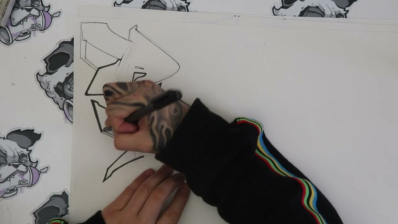 How to draw the graffiti letter P (6 Different ways)