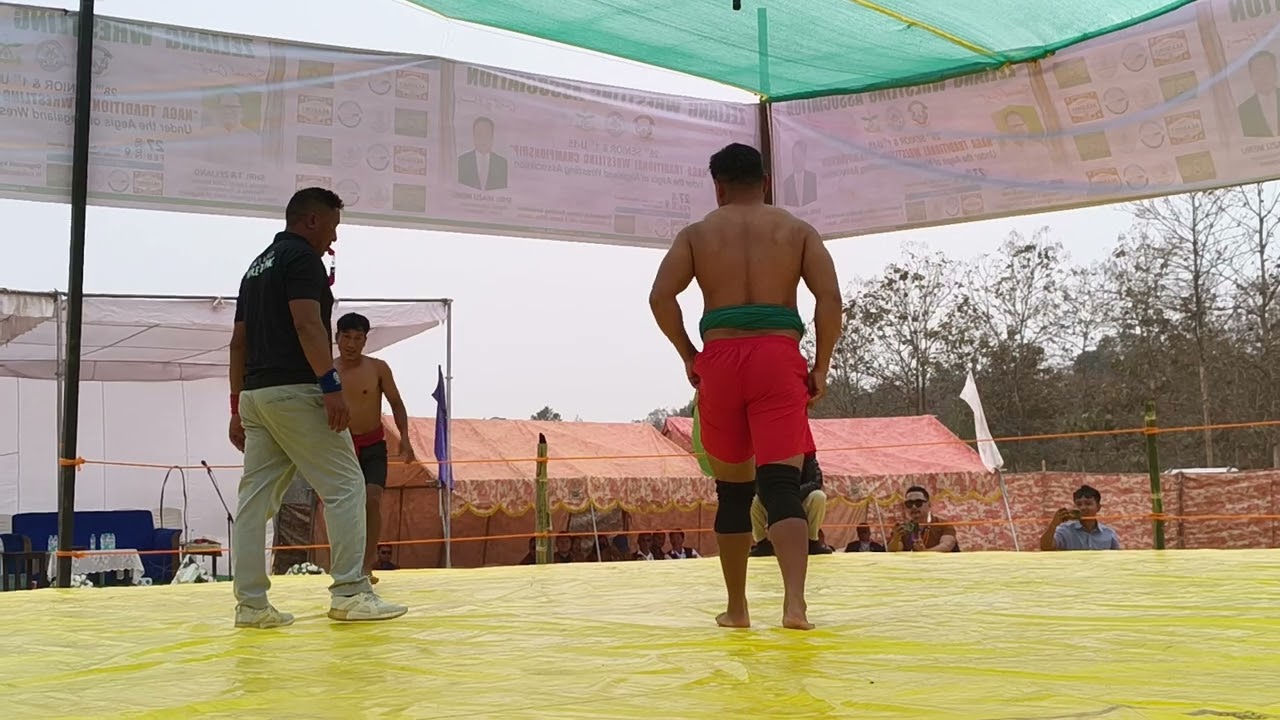 Cipeu Hega 1st Round | 28th Senior & 1st U-15 Zeliang Wrestling Meet| #zwa #nwa