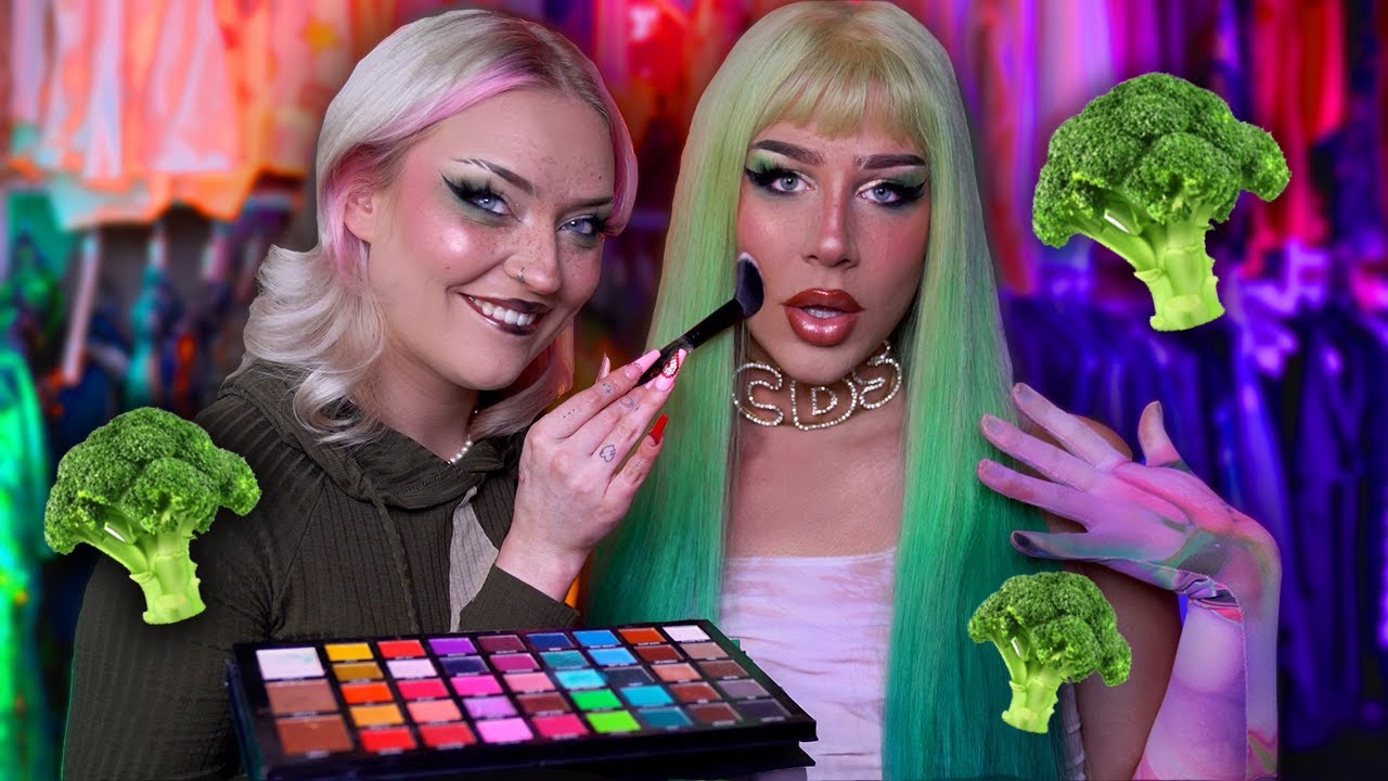 Naomi Jon turning me into Marvyn BROCCOLIficent🥦💚 / Makeup Makeover