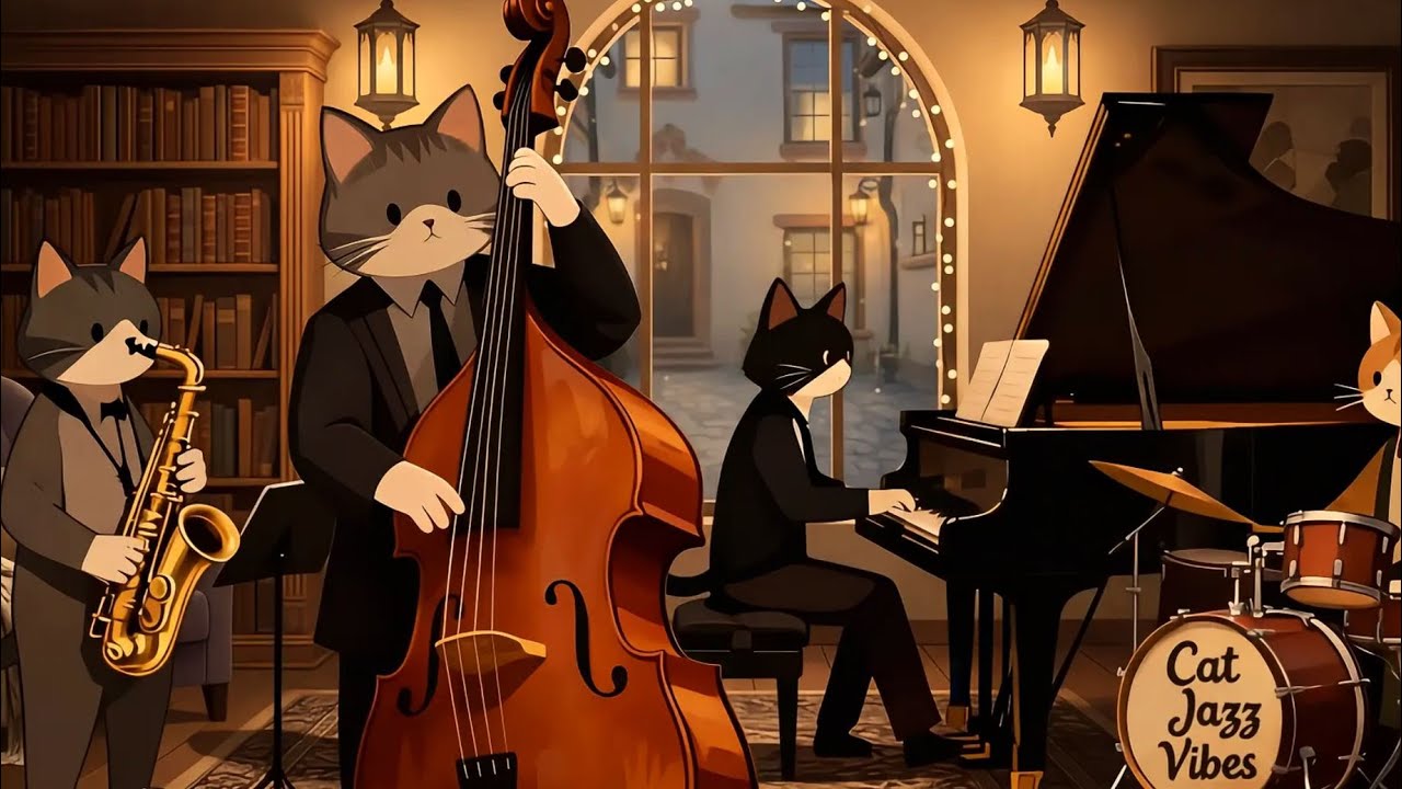 Cozy Jazz Cats – Smooth Background Jazz for Study, Work and Calm
