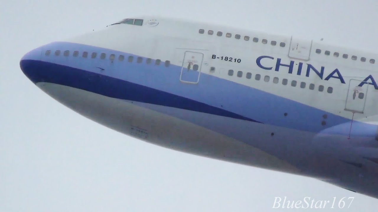 China Airlines Boeing 747-400 (B-18210) takeoff from KIX/RJBB (Osaka - Kansai) RWY 06R