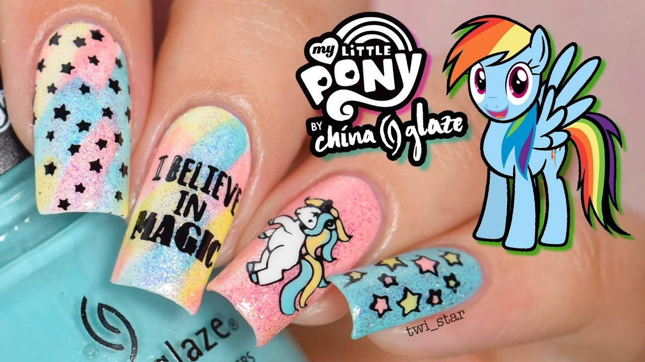 DIY My Little Pony x China Glaze Unicorn Nail Art