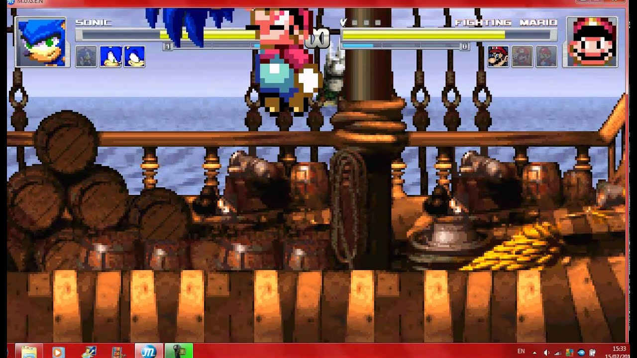 Mugen Team Sonic vs Team Mario (4V4 Battle)