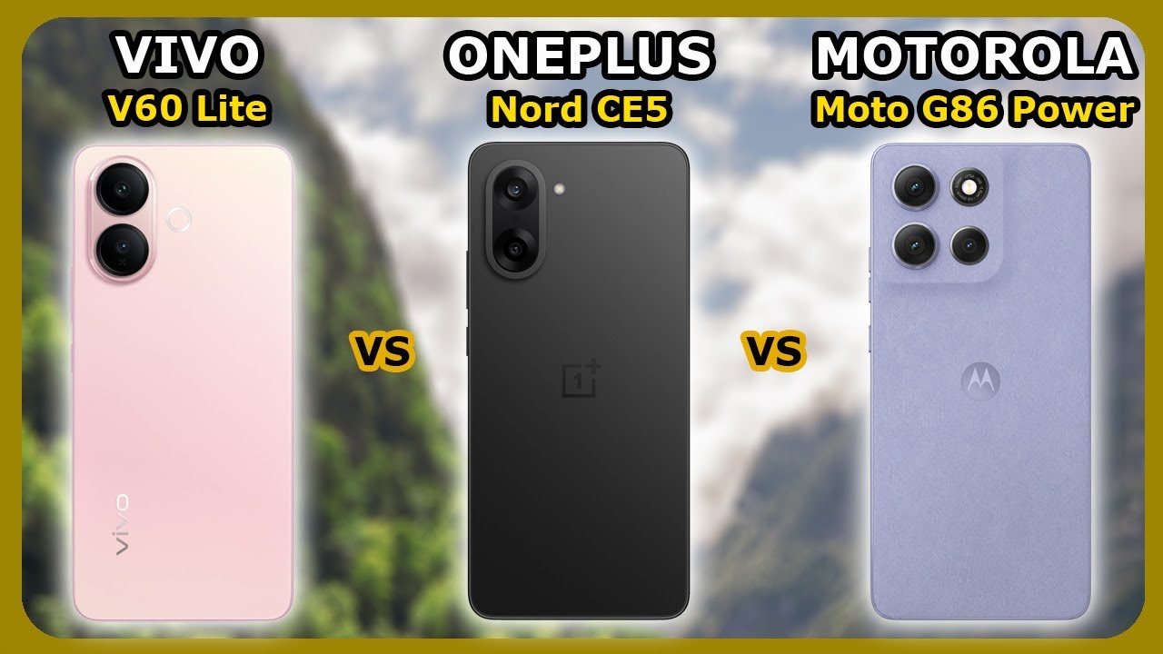 VIVO V60 Lite - vs - ONEPLUS Nord CE5 - vs - MOTOROLA Moto G86 Power (PL / ENG)