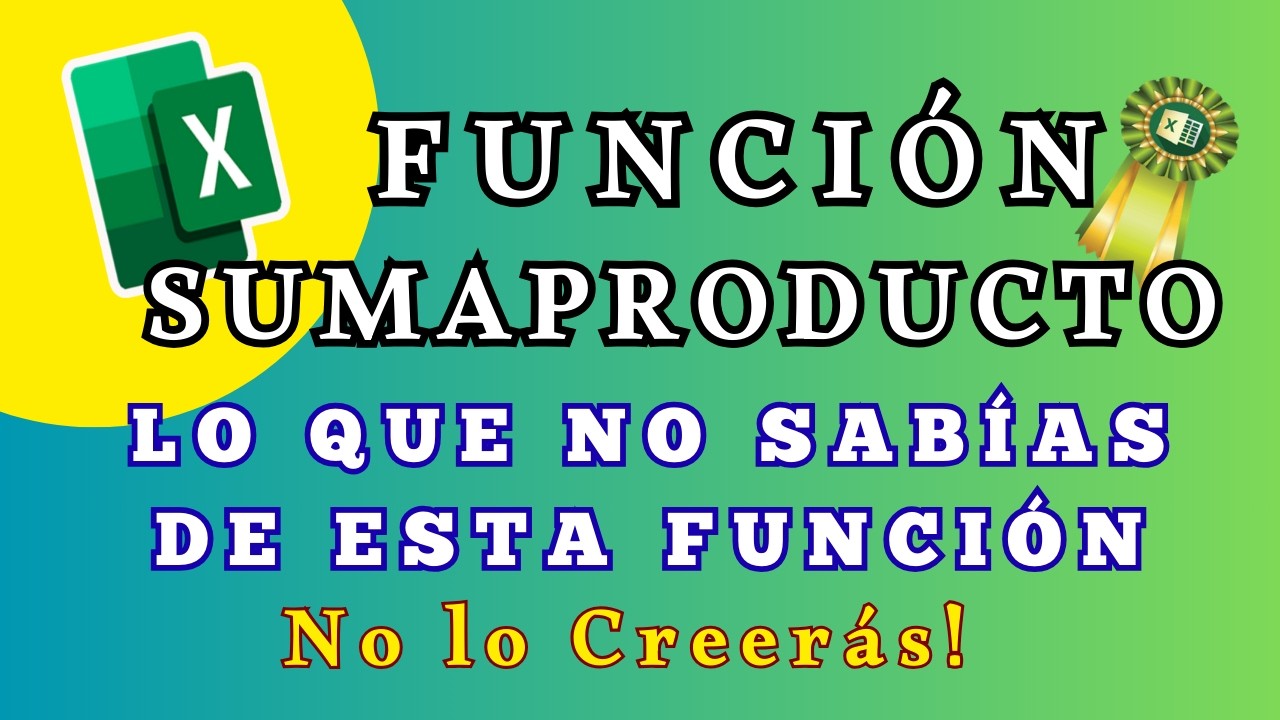 SUMAPRODUCTO en Excel | Lo Que no Sabías de esta Función. ✅