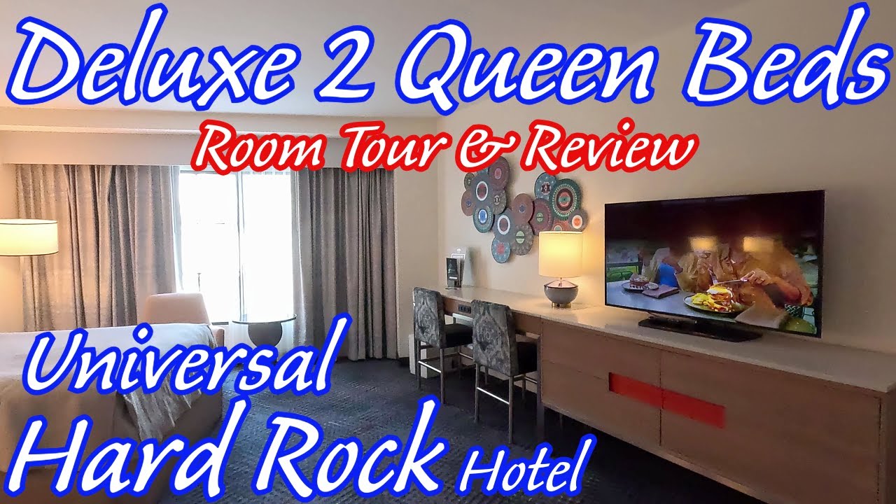 Hard Rock Universal Studios Deluxe 2 Queen Beds, Room Tour & Review.