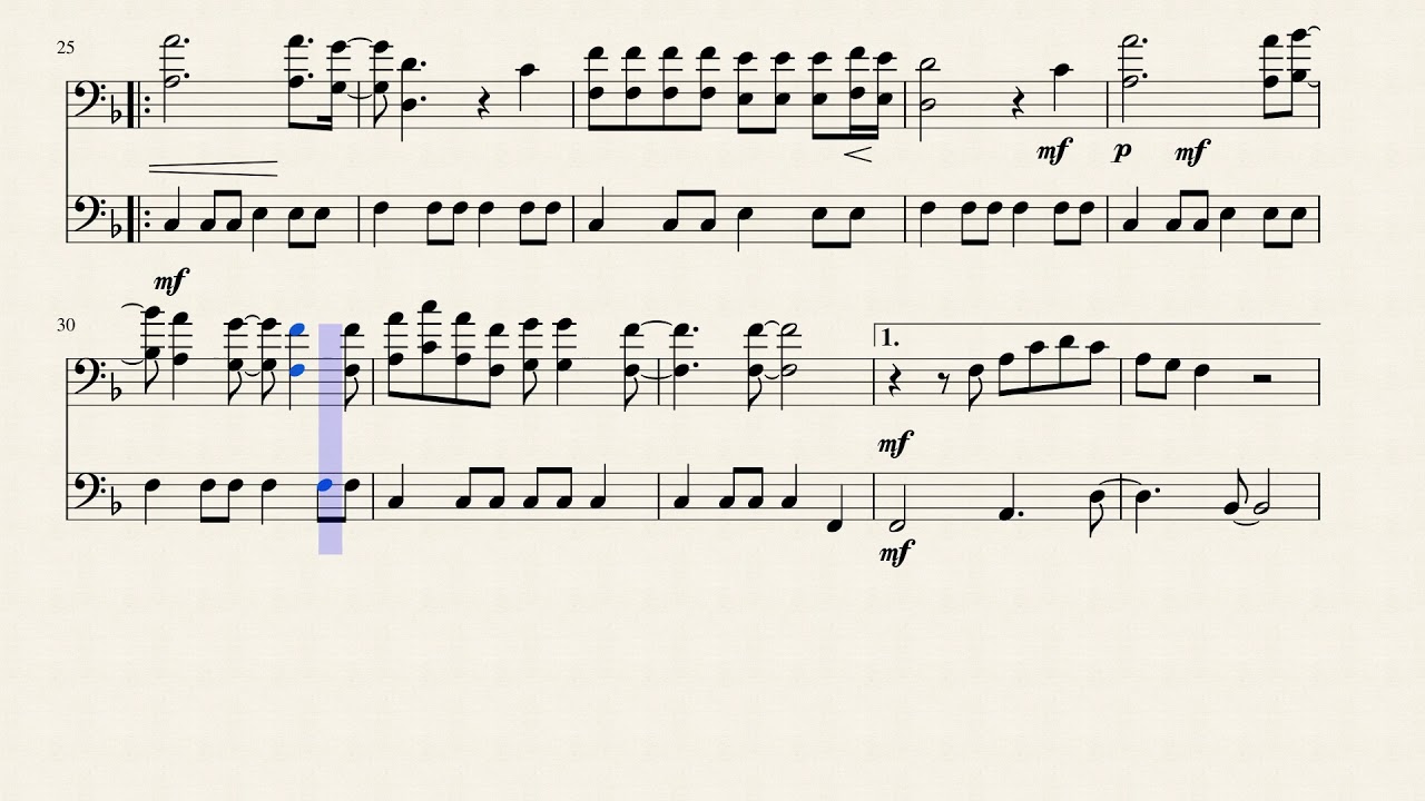 I'm Not the Only One Trombone and Euphonium Duet