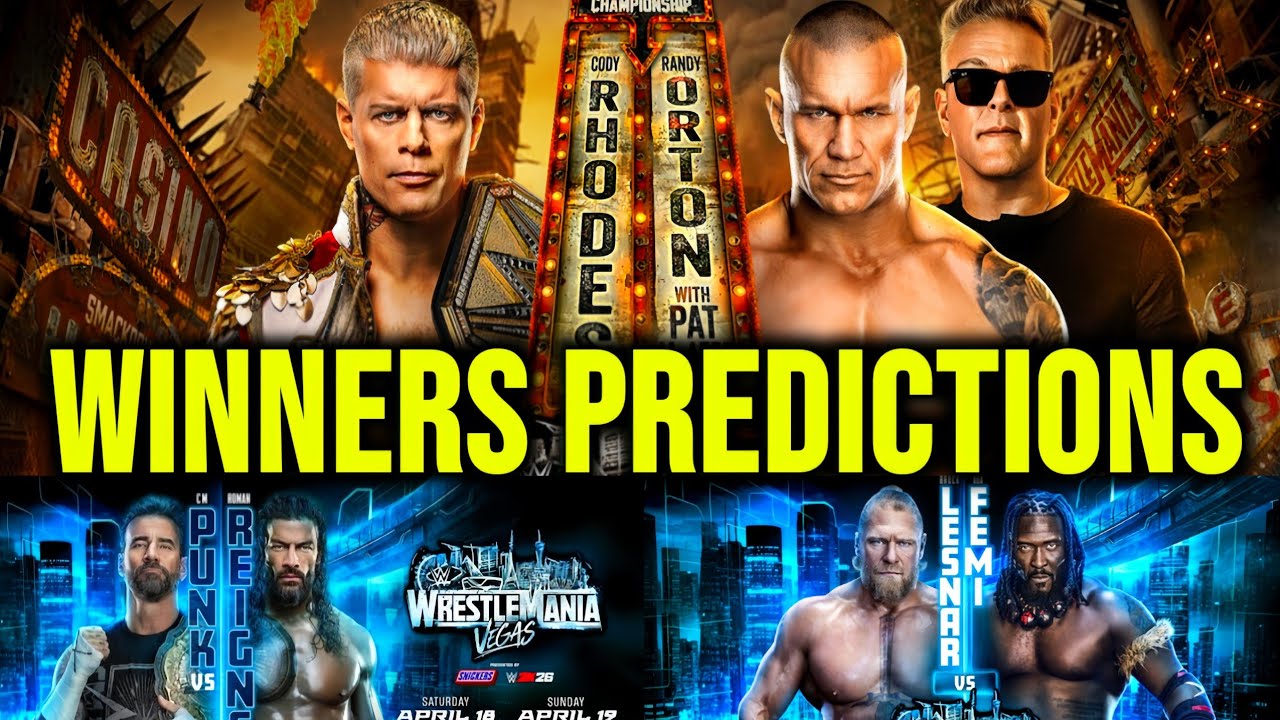 WWE Wrestlemania 42 WINNER PREDICTIONS 😱