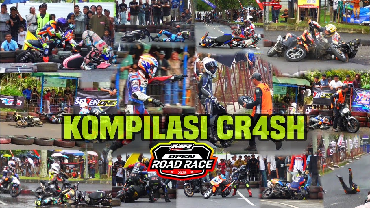 Kompilasi CR4SH event MR PULLEY Open Roadrace Ciamis 2025‼️Ada yang Ribut dan Copot Ban‼️