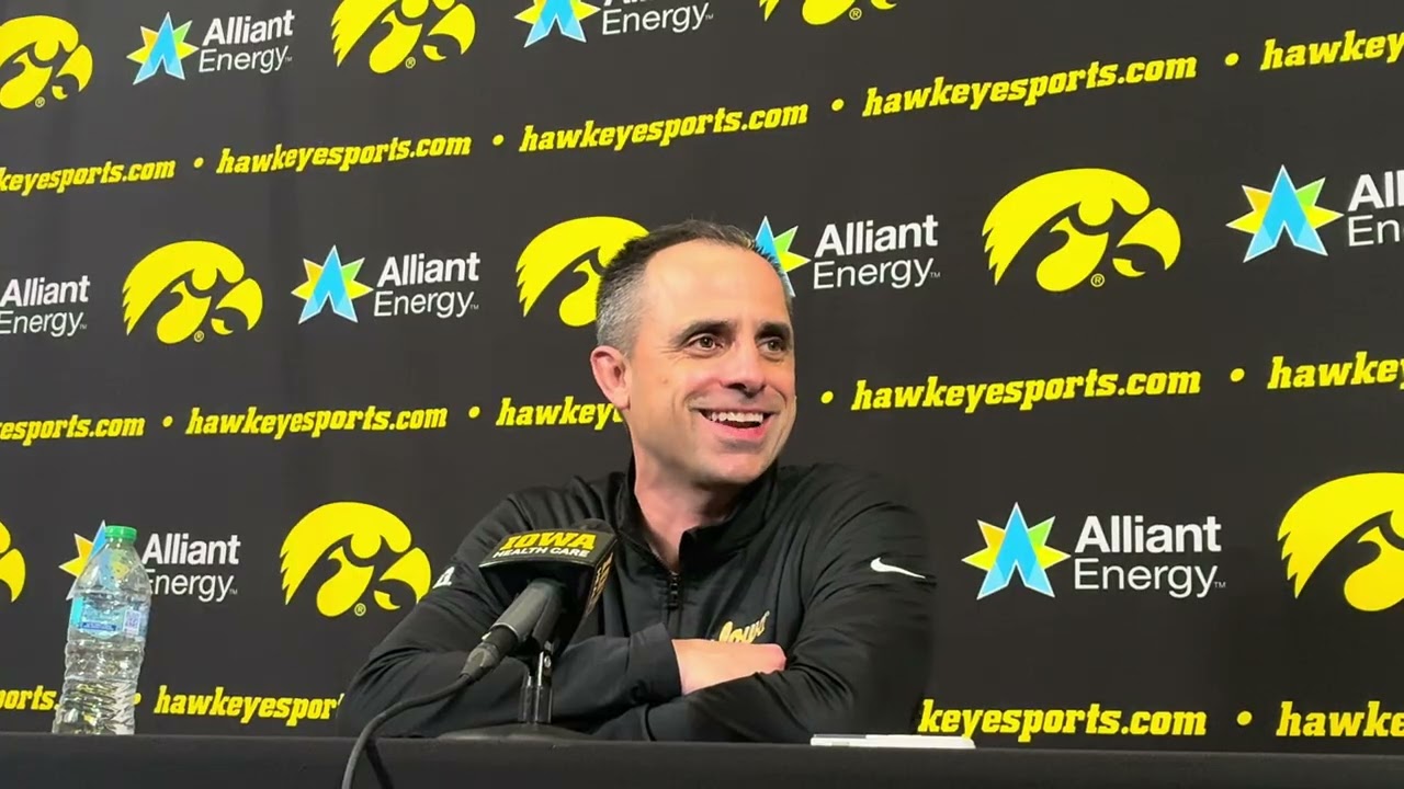 Ben McCollum reacts to Iowa basketball’s win over UCLA