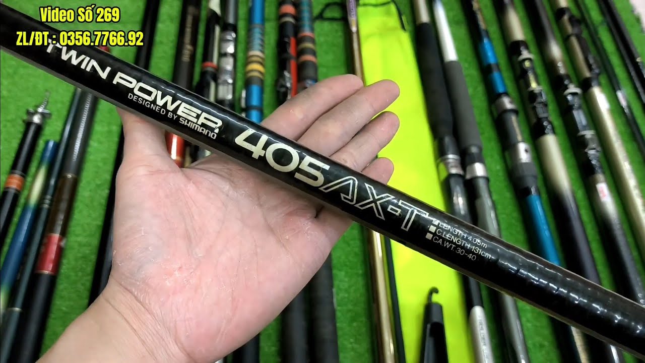 Video Số 269 : Shimano Twin Power 405 AX - Cần Câu Iso Và Cần Lure Xoắn X 2 Da Khoen Fuji 
