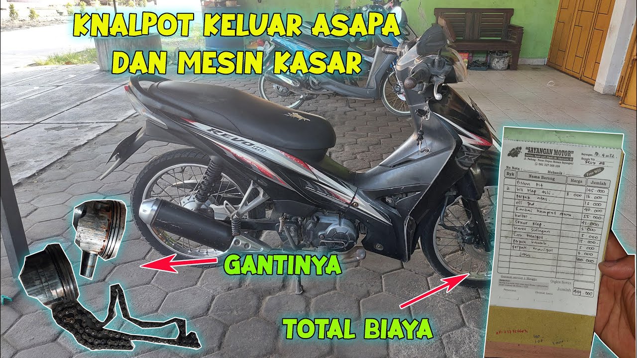 Total biaya Revo Absolut kenalpot keluar asap suara mesin kasar ambyar