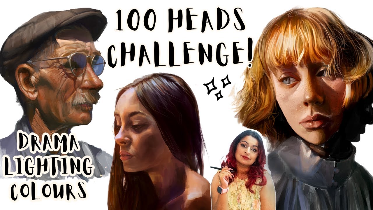 ✨ 100 HEADS ART CHALLENGE ✨ Paint Portraits With Me! 🐞 Using Art To Process Grief and Loss