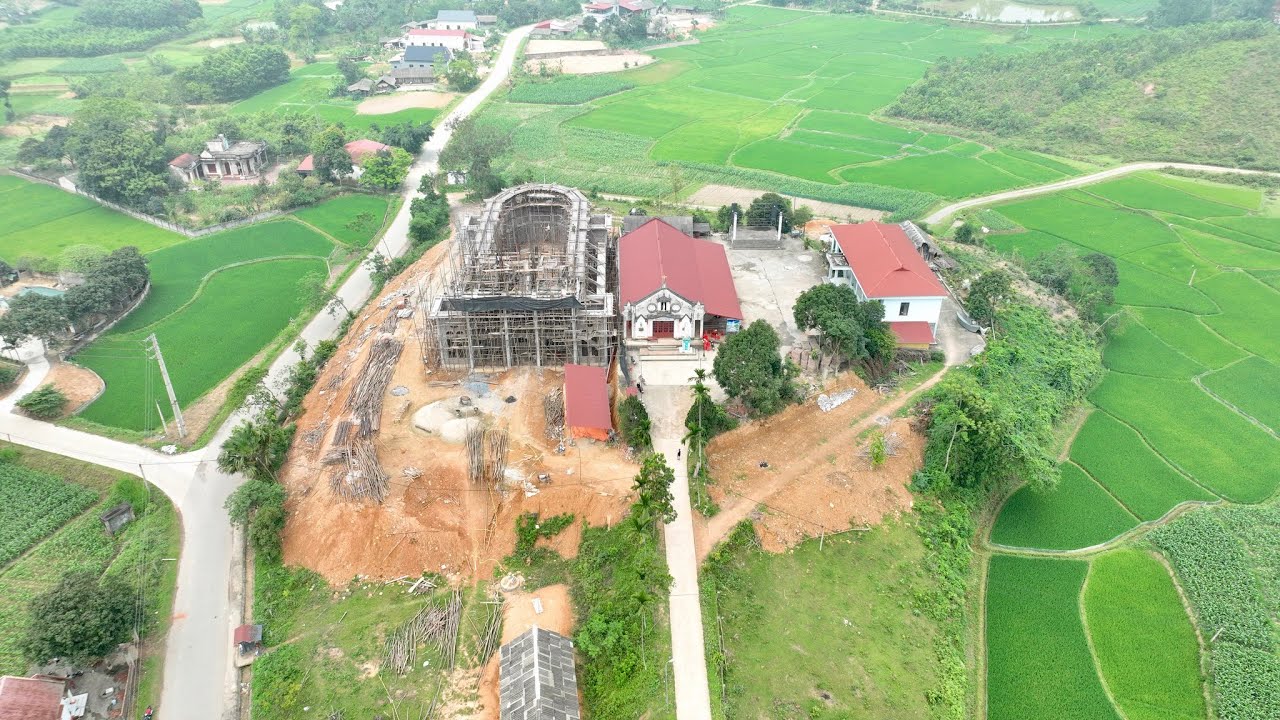 Tiến độ xây dựng nhà thờ Chuẩn Xứ Đồng Hoa - giáo phận Hưng Hóa