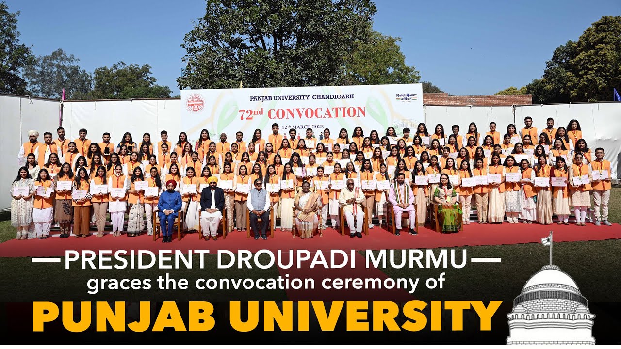 President Droupadi Murmu graces the convocation ceremony of Punjab University at Chandigarh